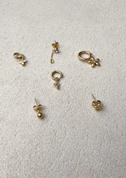 Boucles d'oreilles-EASY-CLOTHES Abelia - 6 Boucles d'Oreilles Dorées - Bijoux InoxydablesEasy Clothes Dorées       