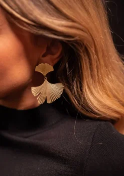 Boucles d'oreilles-EASY-CLOTHES Ayla - Boucles d'Oreilles Dorées - A ClipsEasy Clothes Dorées       