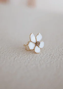 Bagues-EASY-CLOTHES Bague Blum Dorée | Avec Feur | Bijoux Easy Clothes Dorée
