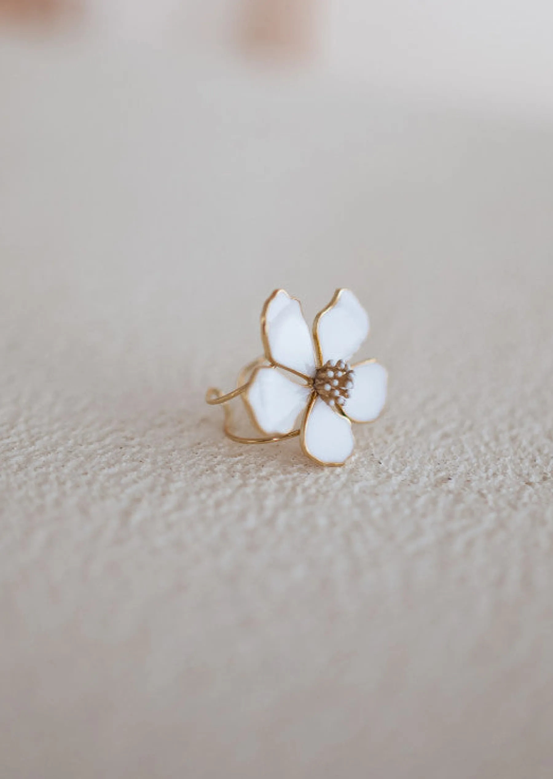 Bagues-EASY-CLOTHES Bague Blum Dorée | Avec Feur | Bijoux Easy Clothes Dorée