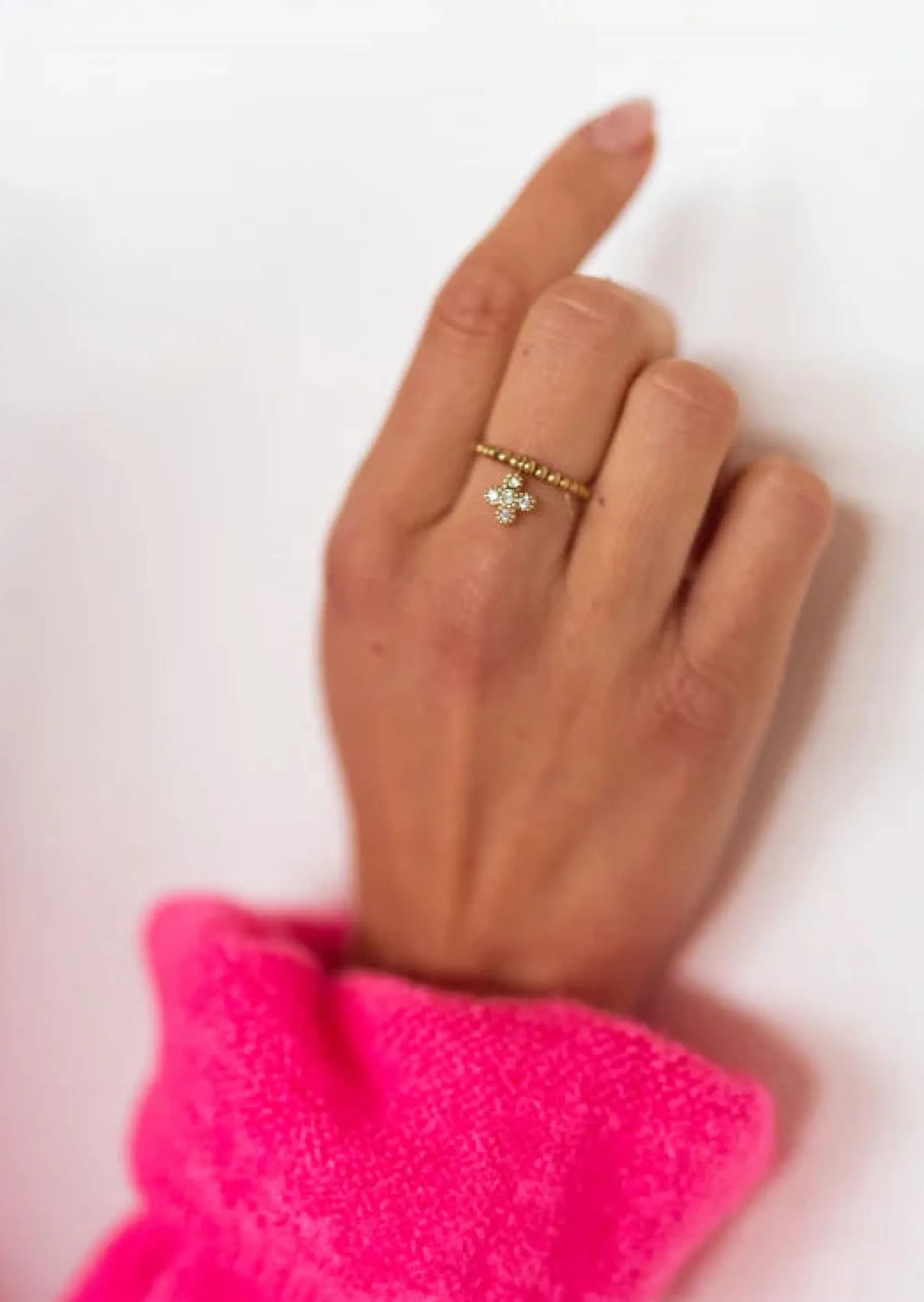 Bagues-EASY-CLOTHES Bague Cross dorée | Bague en croix | Ready-to-wear online | Easy Clothes Dorée