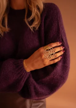 Bagues-EASY-CLOTHES Bague Egor Dorée - Forme de Fleur - AjustableEasy Clothes Dorée