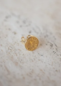 Bagues-EASY-CLOTHES Bague POP Dorée - Effet Pièce de Monnaie - Nos BijouxEasy Clothes Dorée       