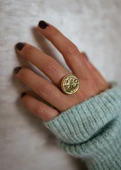 Bagues-EASY-CLOTHES Bague POP Dorée - Effet Pièce de Monnaie - Nos BijouxEasy Clothes Dorée       