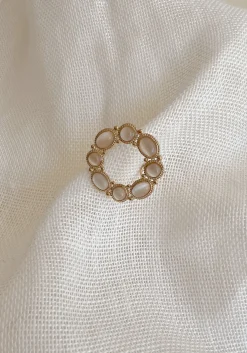 Bagues-EASY-CLOTHES Bague Sefer - écrue et doréeEasy Clothes Écrue et dorée       