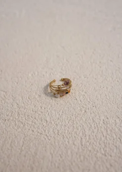 Bagues-EASY-CLOTHES Bague Toyo Dorée - Perles Colorées - Bijoux & AccessoiresEasy Clothes Dorée       