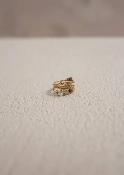 Bagues-EASY-CLOTHES Bague Toyo Dorée - Perles Colorées - Bijoux & AccessoiresEasy Clothes Dorée       