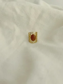 Bagues-EASY-CLOTHES Bague Ural - doré et briqueEasy Clothes Doré et brique       