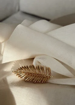 Accessoires Cheveux-EASY-CLOTHES Barrette Cannes dorée | Barrette en feuille | Prêt-à-porter en ligne | Easy Clothes Dorée       
