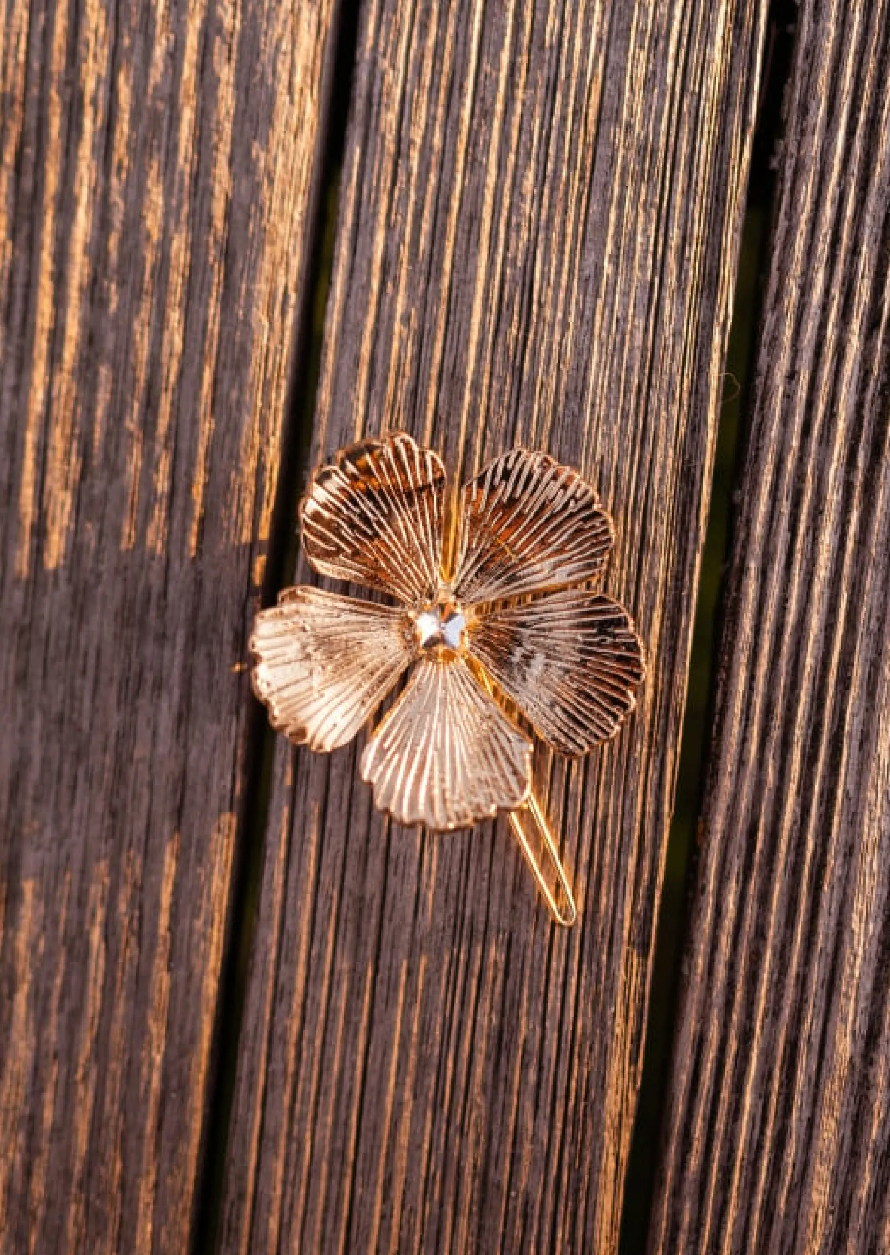 Accessoires Cheveux-EASY-CLOTHES Barrette Fleur Dorée - Accessoires & Bijoux Easy Clothes Dorée