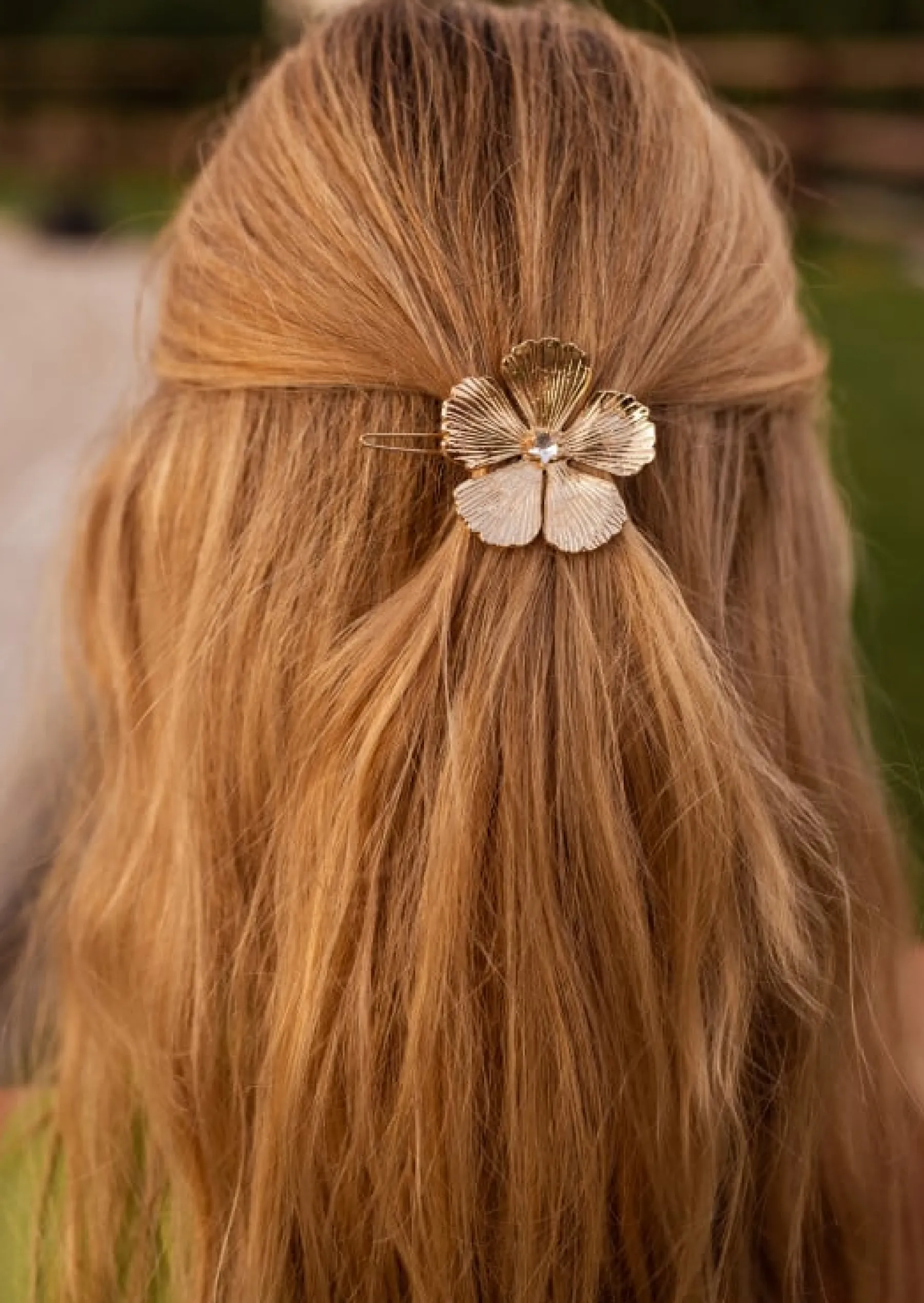 Accessoires Cheveux-EASY-CLOTHES Barrette Fleur Dorée - Accessoires & Bijoux Easy Clothes Dorée