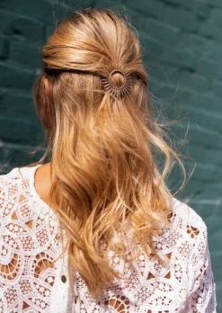 Accessoires Cheveux-EASY-CLOTHES Barrette Sola dorée | Barrette ronde | Prêt-à-porter en ligne | Easy Clothes Dorée       