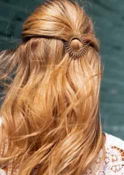 Accessoires Cheveux-EASY-CLOTHES Barrette Sola dorée | Barrette ronde | Prêt-à-porter en ligne | Easy Clothes Dorée       