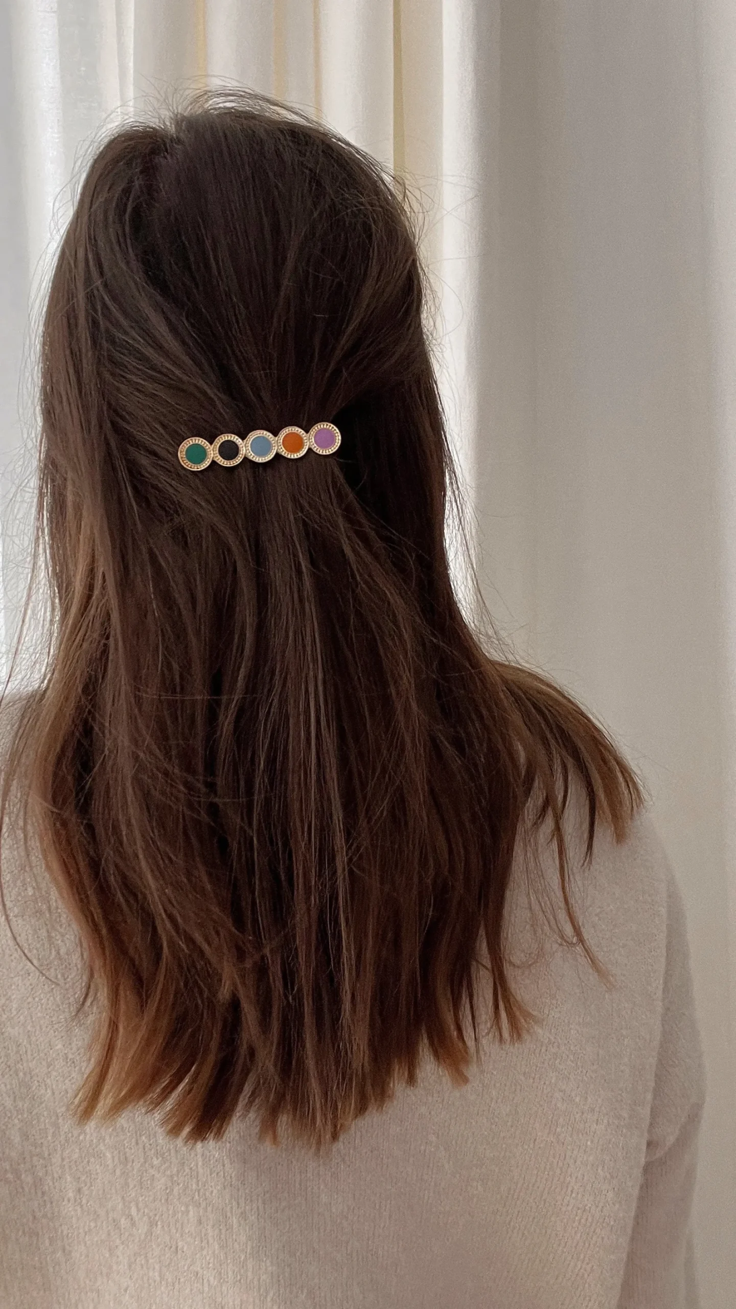 Accessoires Cheveux-EASY-CLOTHES Barrette Styla - dorée et multicoloreEasy Clothes Dorée et multicolore