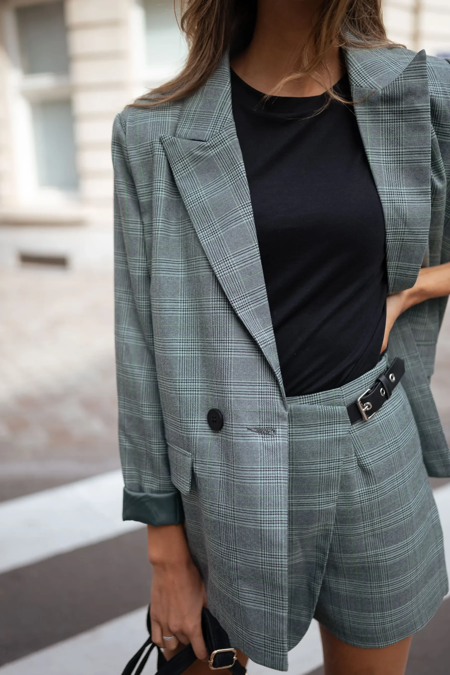 Blazers-EASY-CLOTHES Blazer Asly à carreaux - vertEasy Clothes Vert