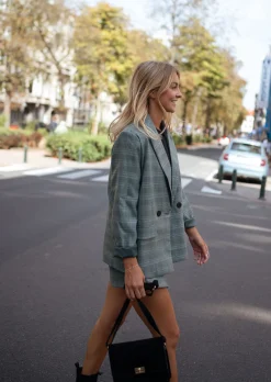Blazers-EASY-CLOTHES Blazer Asly à carreaux - vertEasy Clothes Vert