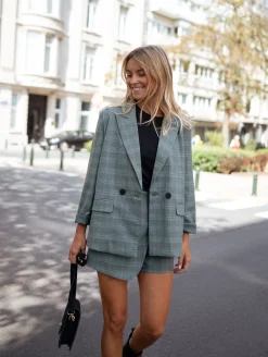 Blazers-EASY-CLOTHES Blazer Asly à carreaux - vertEasy Clothes Vert