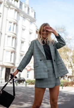 Blazers-EASY-CLOTHES Blazer Asly à carreaux - vertEasy Clothes Vert