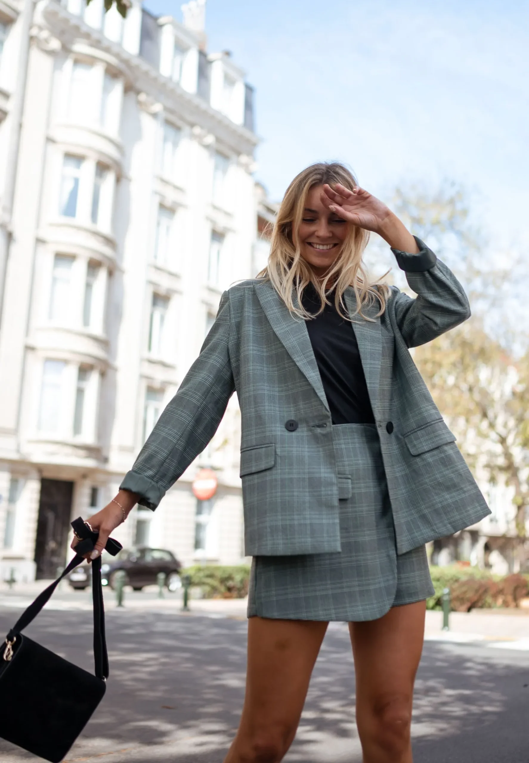 Blazers-EASY-CLOTHES Blazer Asly à carreaux - vertEasy Clothes Vert