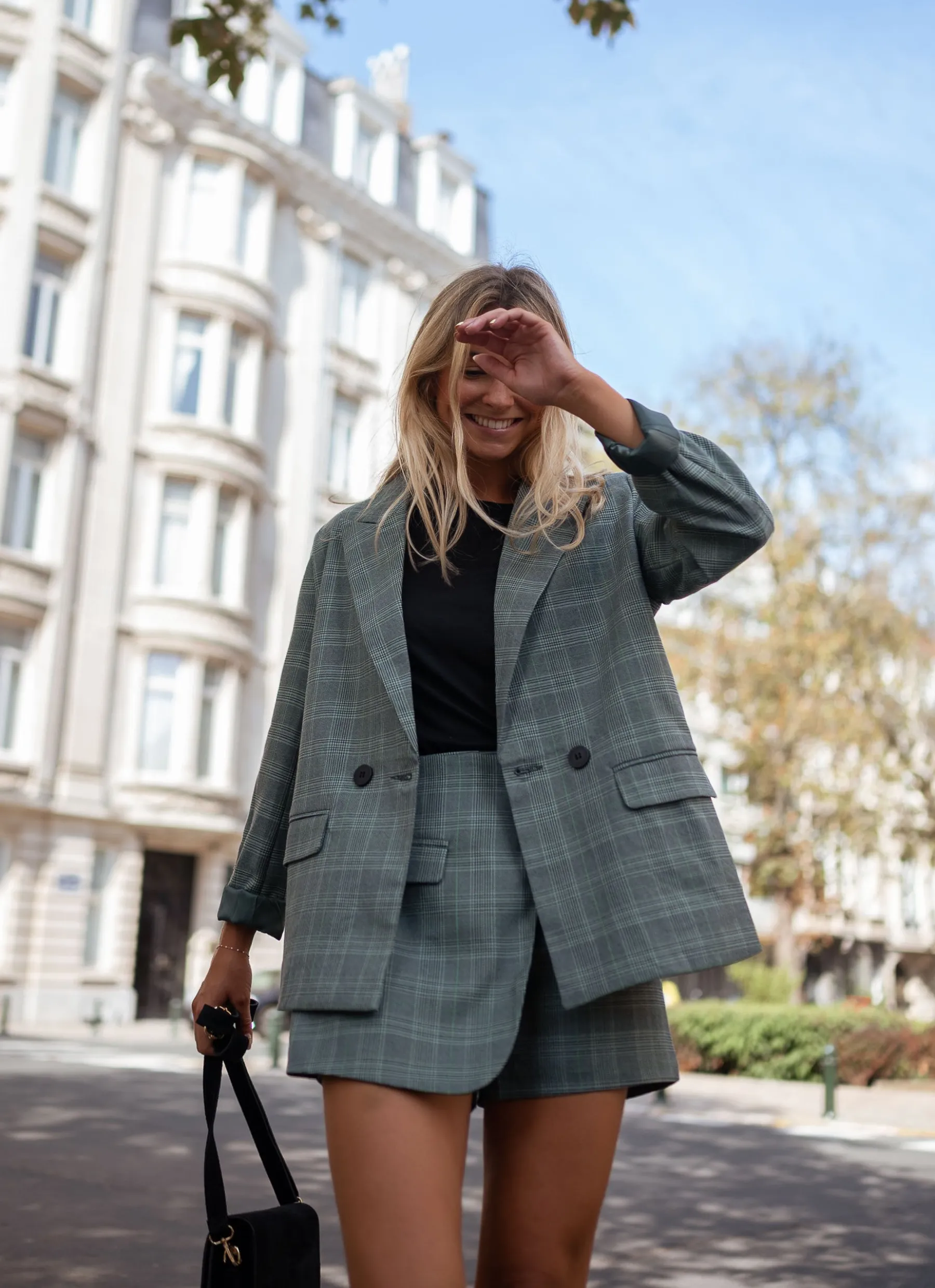 Blazers-EASY-CLOTHES Blazer Asly à carreaux - vertEasy Clothes Vert