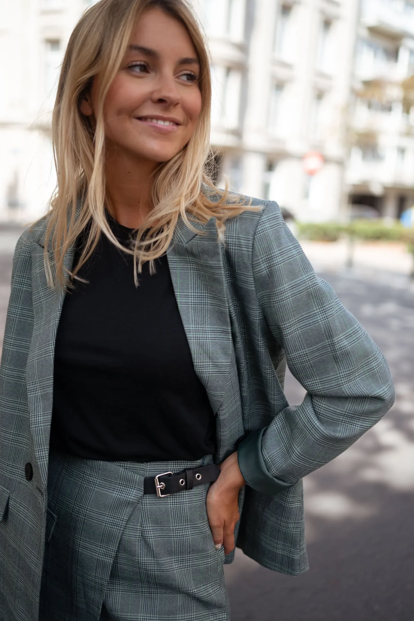 Blazers-EASY-CLOTHES Blazer Asly à carreaux - vertEasy Clothes Vert
