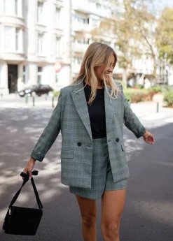 Blazers-EASY-CLOTHES Blazer Asly à carreaux - vertEasy Clothes Vert