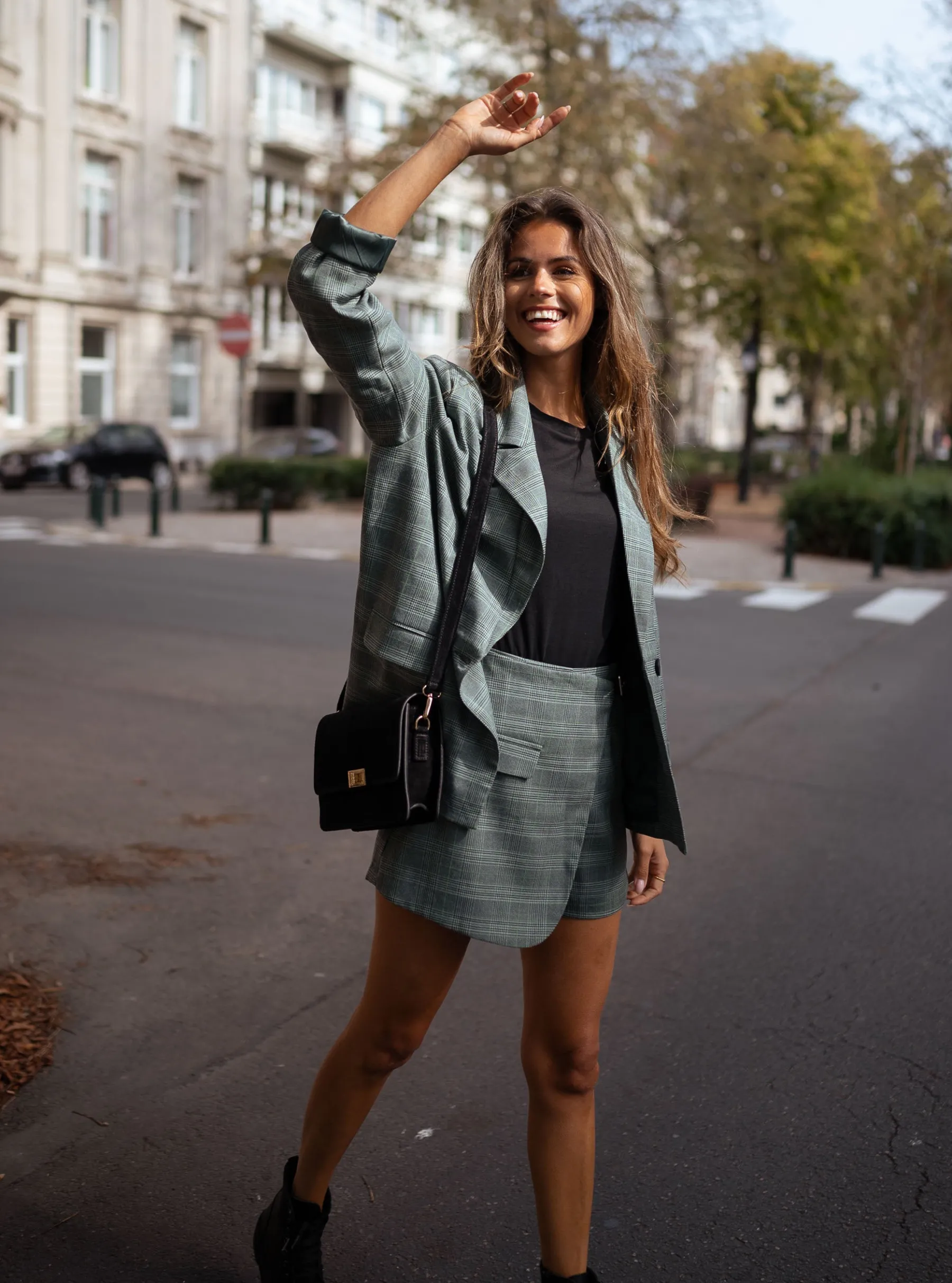 Blazers-EASY-CLOTHES Blazer Asly à carreaux - vertEasy Clothes Vert