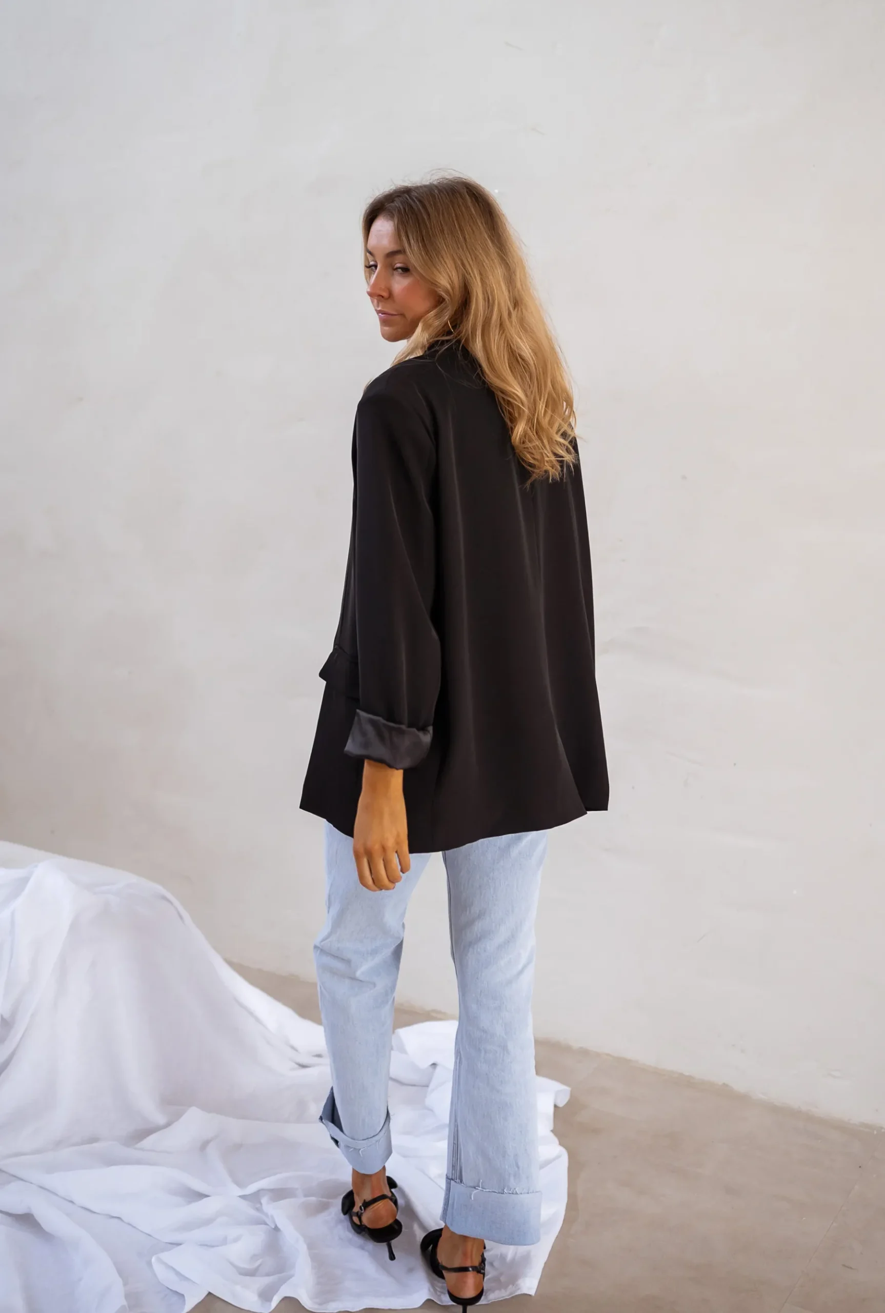 Blazers-EASY-CLOTHES Blazer Cassie - Noir - EpaulettesEasy Clothes Noir