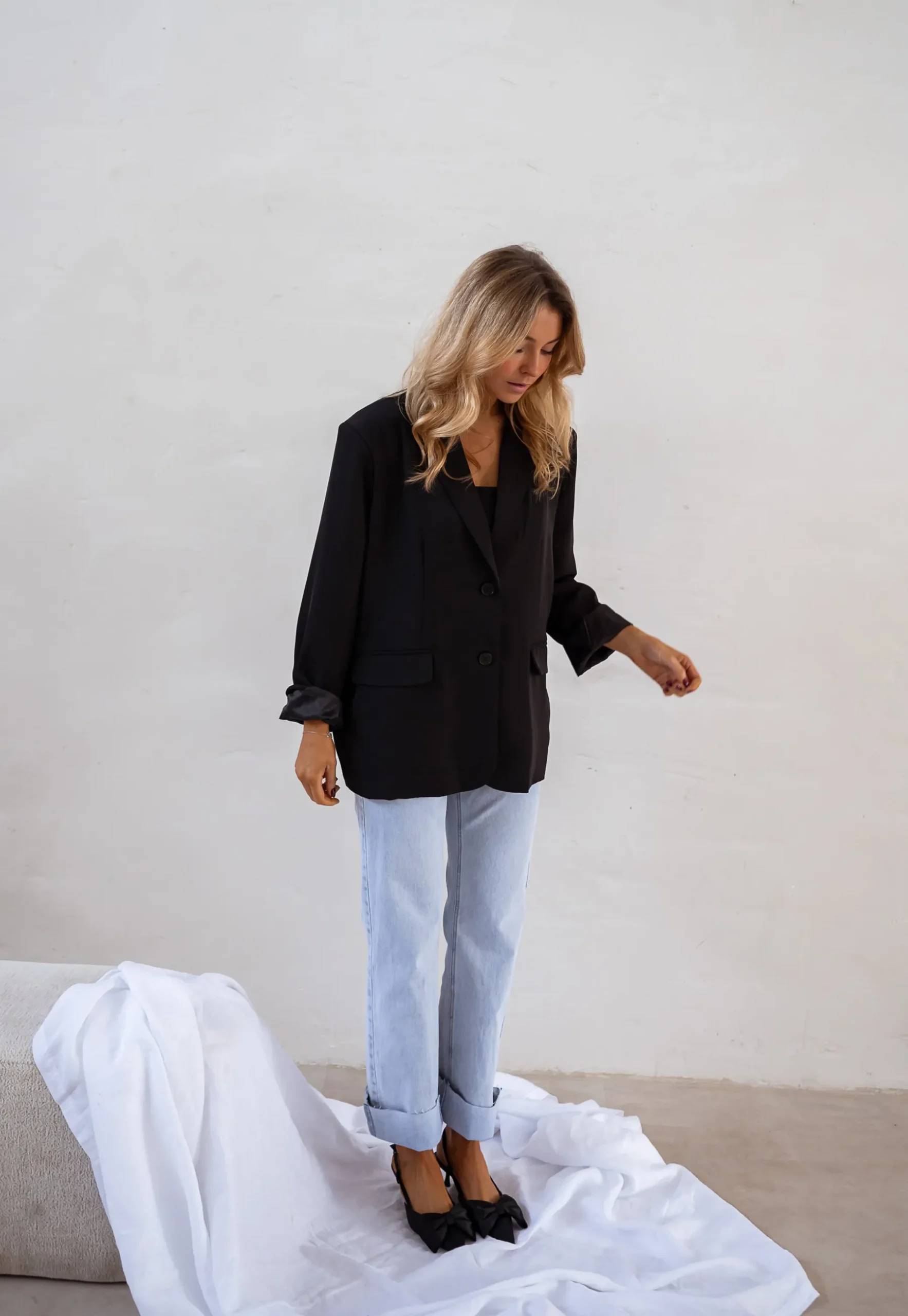 Blazers-EASY-CLOTHES Blazer Cassie - Noir - EpaulettesEasy Clothes Noir
