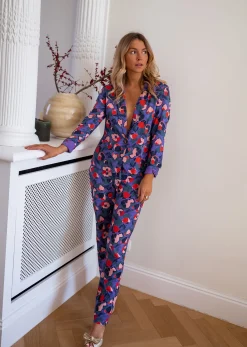 Blazers-EASY-CLOTHES Blazer Cyrus - mauve à motifsEasy Clothes Mauve à motifs       