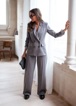 Blazers-EASY-CLOTHES Blazer Denysa - grisEasy Clothes Gris