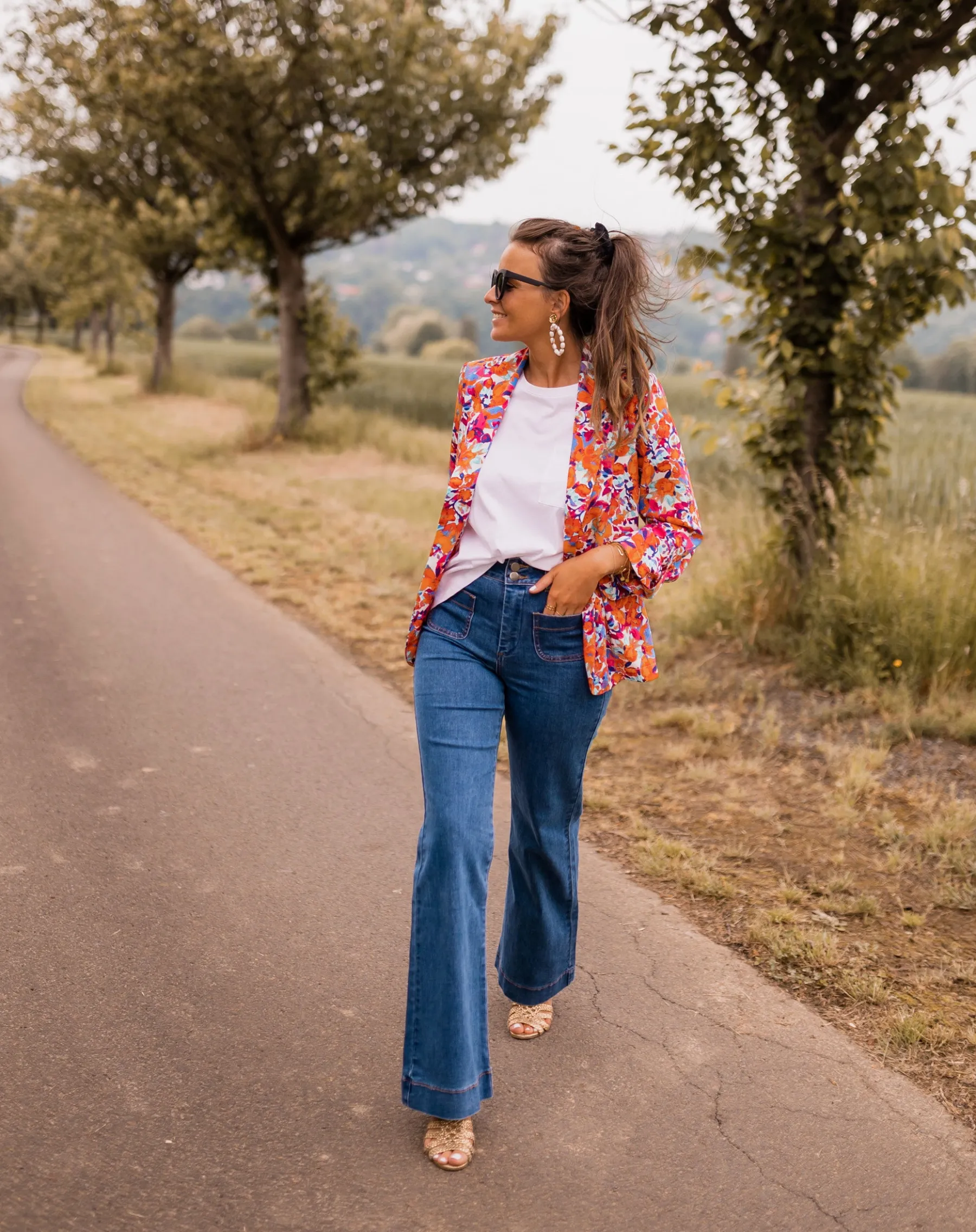 Blazers-EASY-CLOTHES Blazer Lisbonne - à fleursEasy Clothes À fleurs