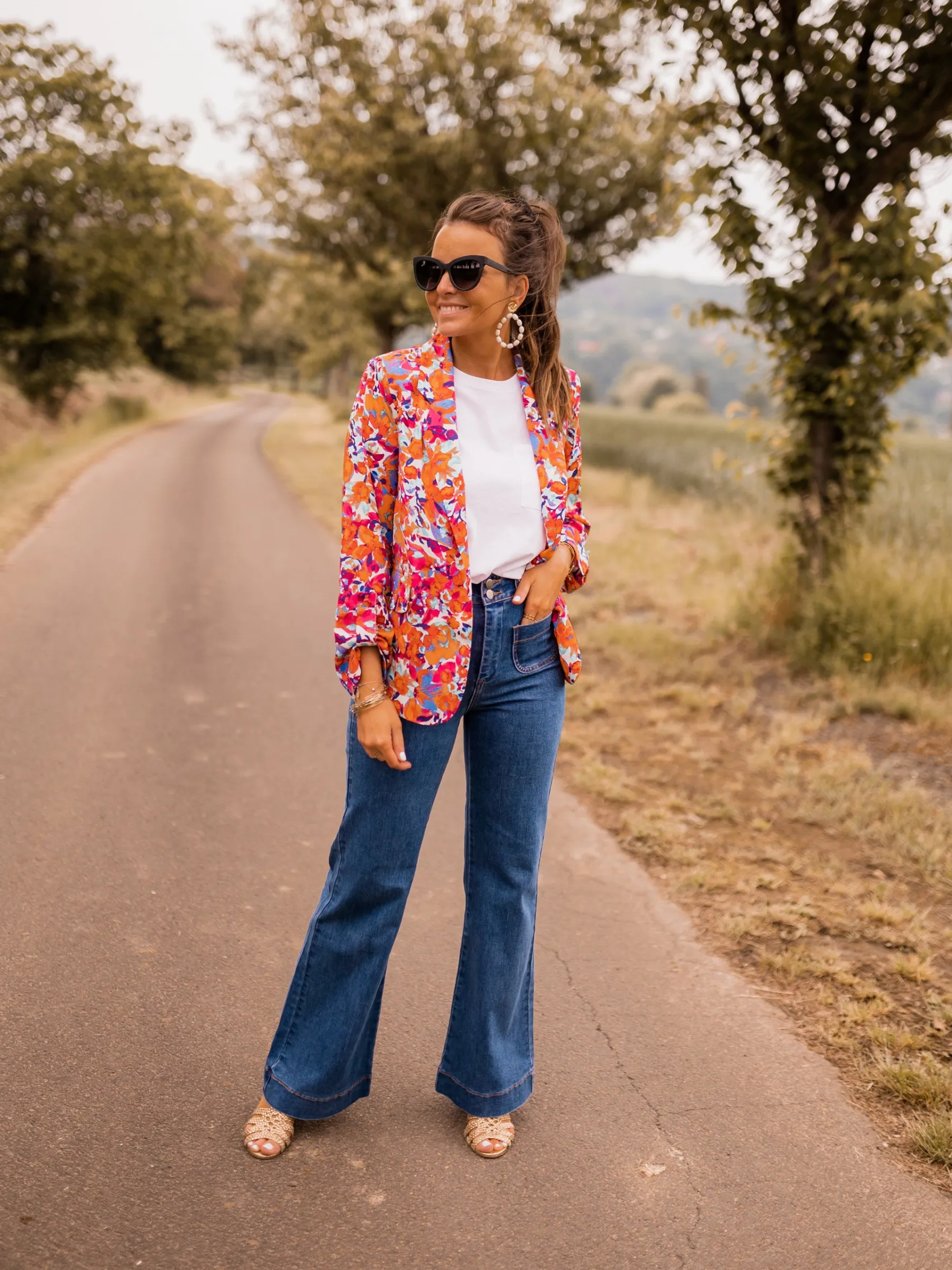 Blazers-EASY-CLOTHES Blazer Lisbonne - à fleursEasy Clothes À fleurs