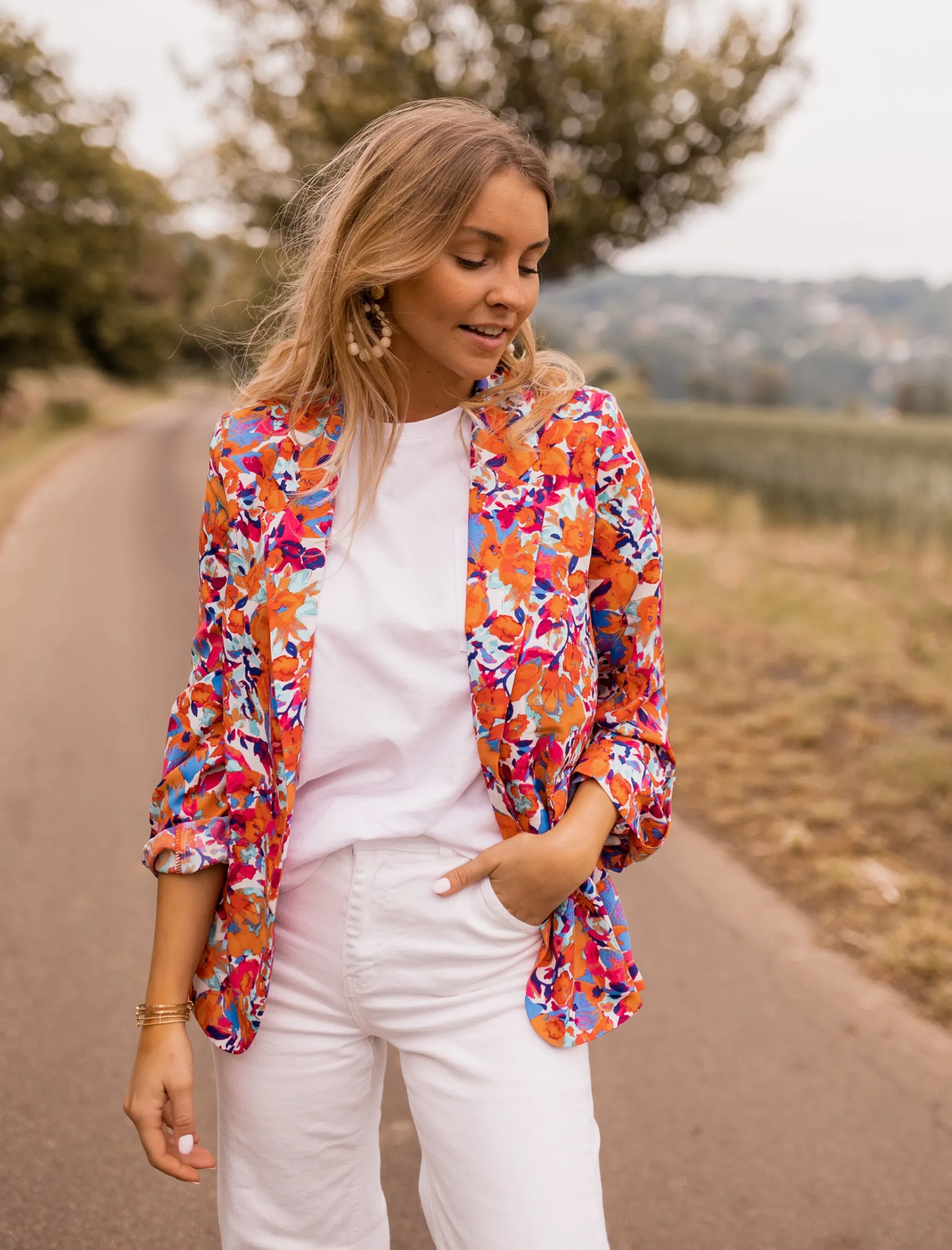 Blazers-EASY-CLOTHES Blazer Lisbonne - à fleursEasy Clothes À fleurs