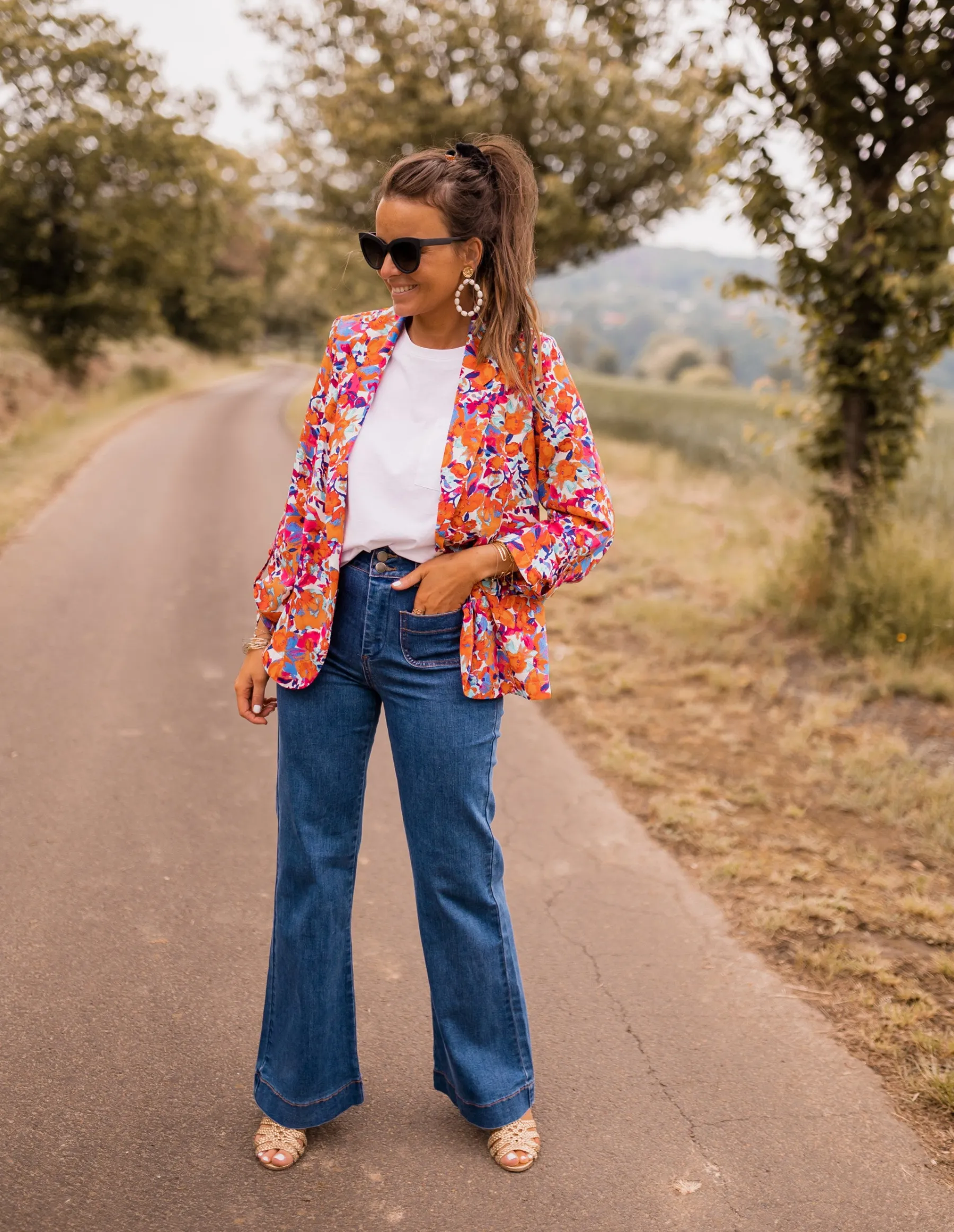 Blazers-EASY-CLOTHES Blazer Lisbonne - à fleursEasy Clothes À fleurs