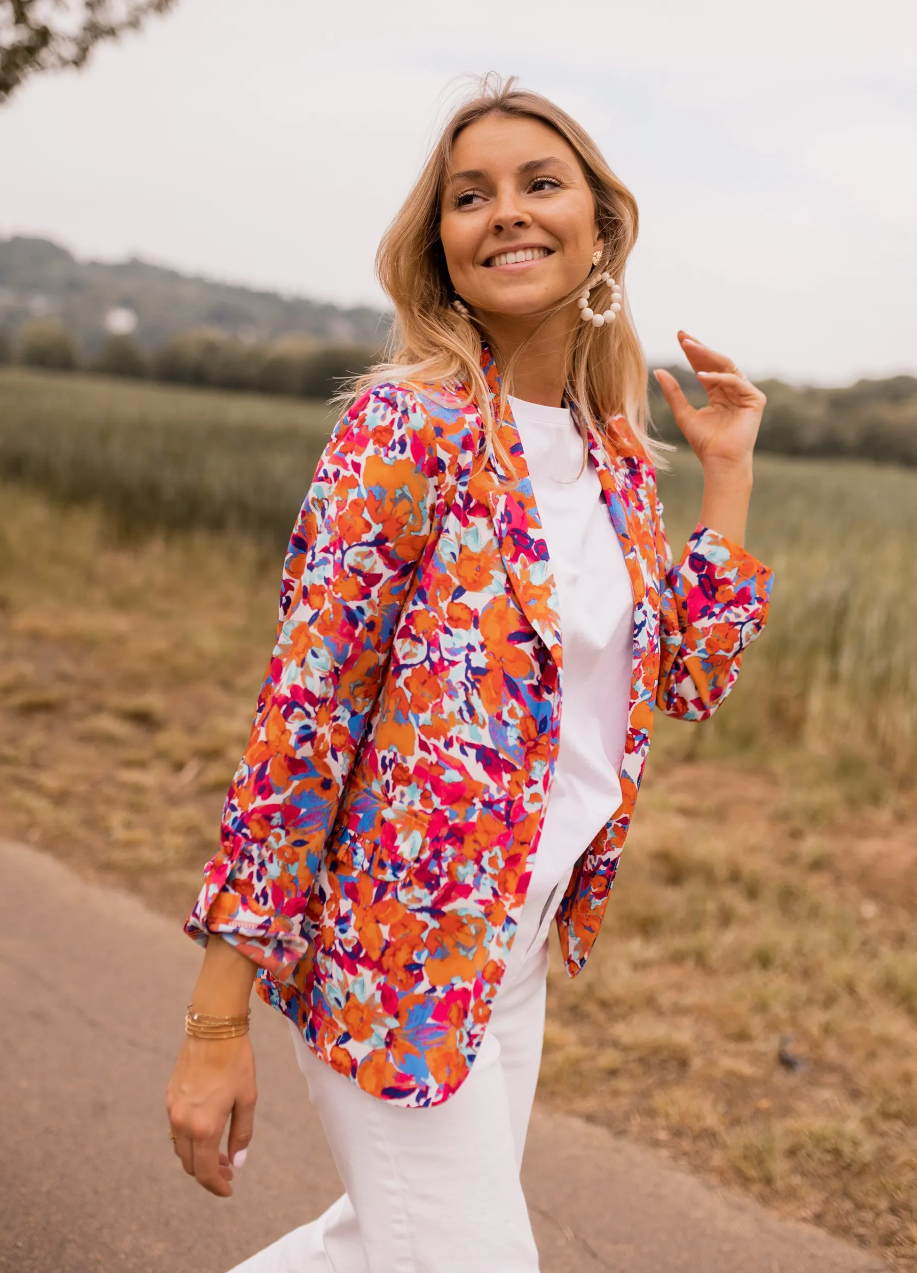 Blazers-EASY-CLOTHES Blazer Lisbonne - à fleursEasy Clothes À fleurs