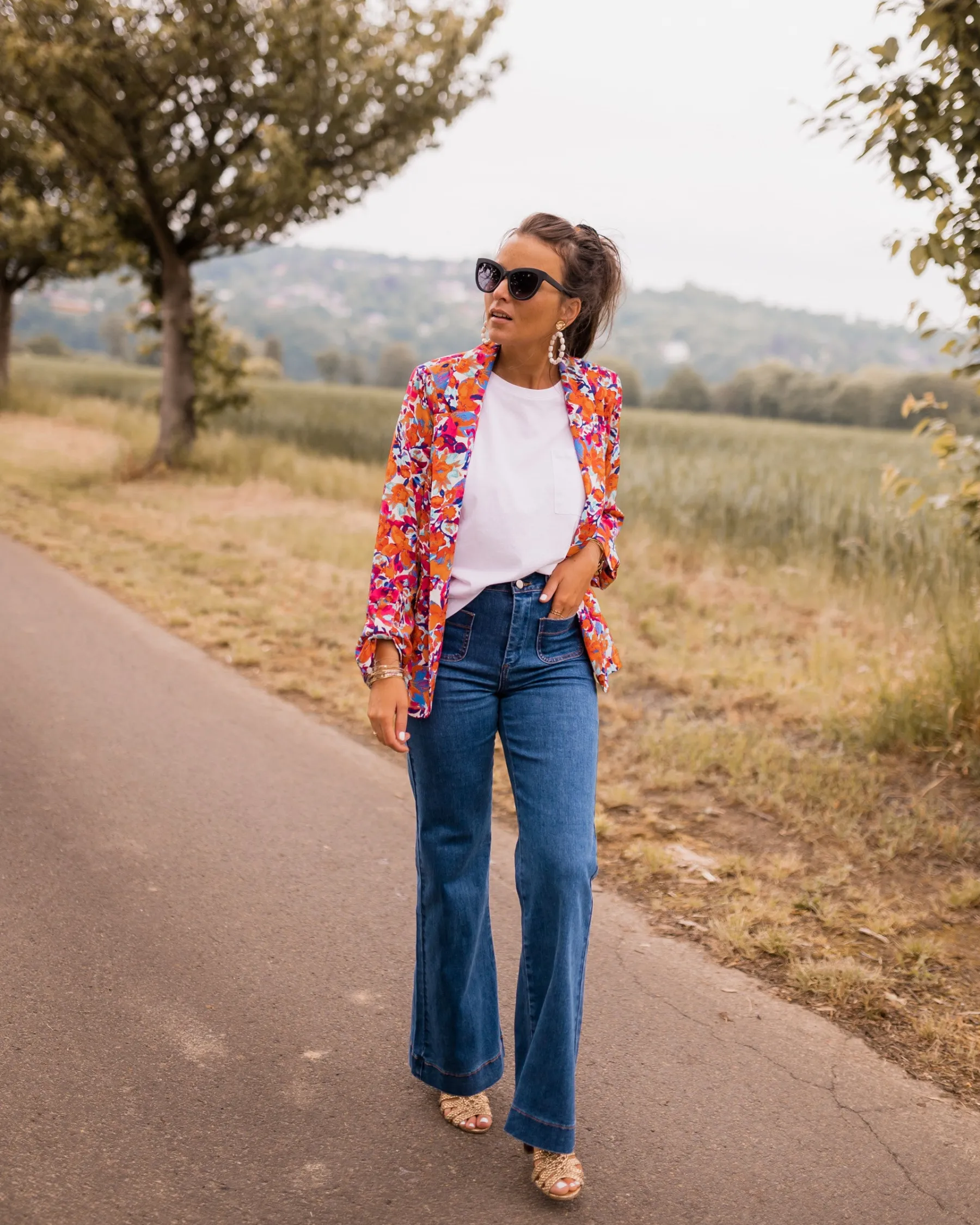 Blazers-EASY-CLOTHES Blazer Lisbonne - à fleursEasy Clothes À fleurs