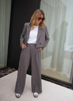Blazers-EASY-CLOTHES Blazer Manthy - gris lignéEasy Clothes Gris ligné       