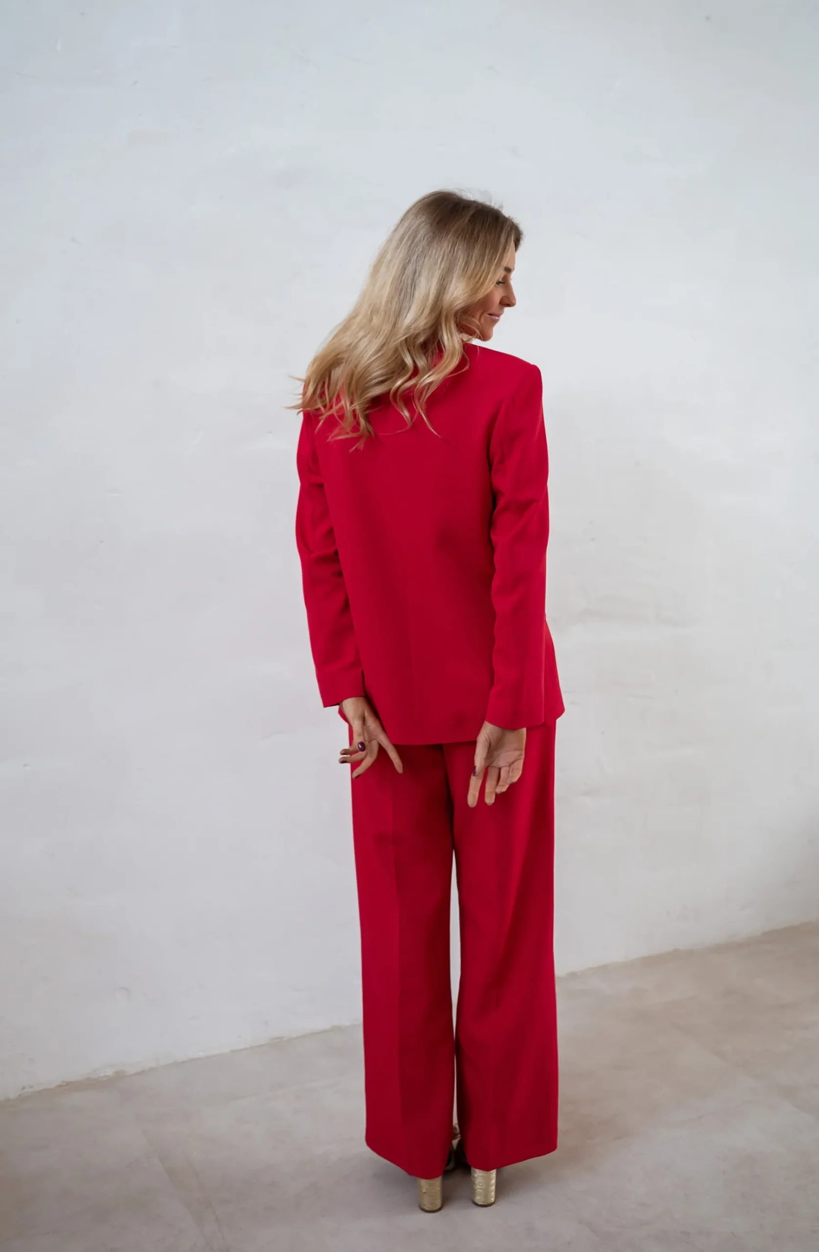 Blazers-EASY-CLOTHES Blazer Maon - Rouge Vif - Ensemble Moderne & TendanceEasy Clothes Rouge