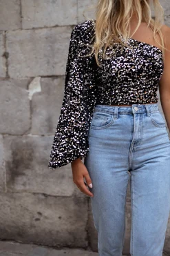Chemisiers & Blouses-EASY-CLOTHES Blouse Albane - à paillettesEasy Clothes À paillettes