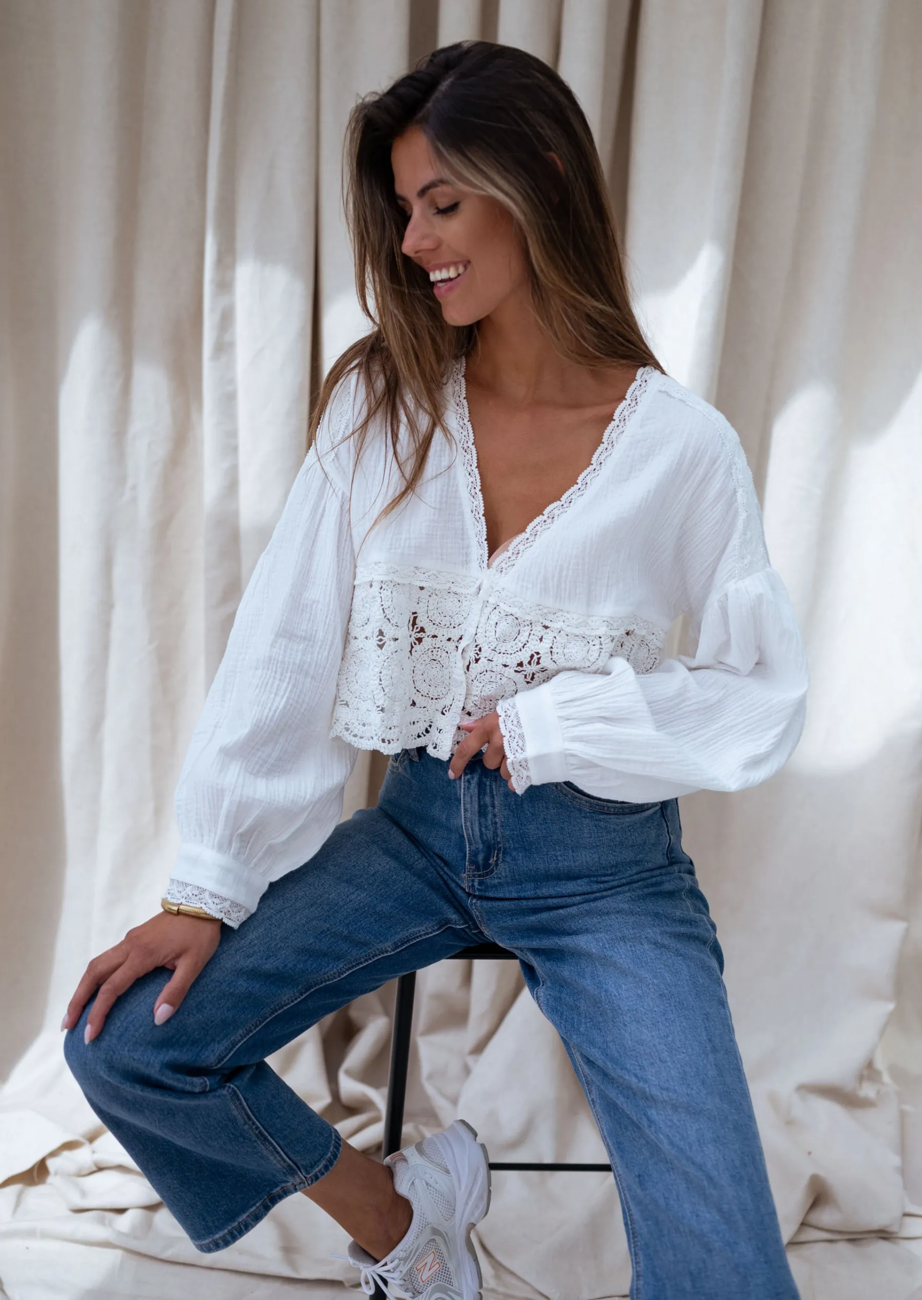Chemisiers & Blouses-EASY-CLOTHES Blouse Aldo - écrueEasy Clothes Écrue