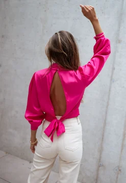 Chemisiers & Blouses-EASY-CLOTHES Blouse Ariel - roseEasy Clothes Rose