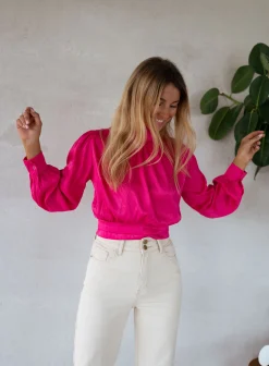 Chemisiers & Blouses-EASY-CLOTHES Blouse Ariel - roseEasy Clothes Rose       