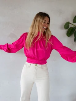 Chemisiers & Blouses-EASY-CLOTHES Blouse Ariel - roseEasy Clothes Rose       