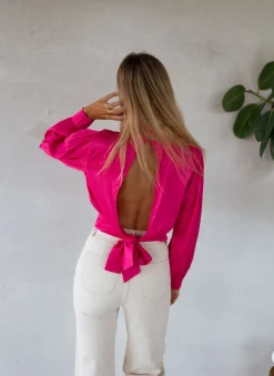 Chemisiers & Blouses-EASY-CLOTHES Blouse Ariel - roseEasy Clothes Rose       