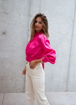 Chemisiers & Blouses-EASY-CLOTHES Blouse Ariel - roseEasy Clothes Rose       