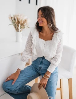 Chemisiers & Blouses-EASY-CLOTHES Blouse Armane - blancheEasy Clothes Blanche       
