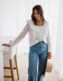 Chemisiers & Blouses-EASY-CLOTHES Blouse Armane - blancheEasy Clothes Blanche       