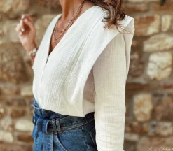 Chemisiers & Blouses-EASY-CLOTHES Blouse Athea - blancheEasy Clothes Blanche       