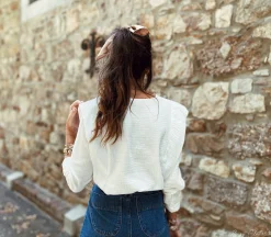Chemisiers & Blouses-EASY-CLOTHES Blouse Athea - blancheEasy Clothes Blanche       